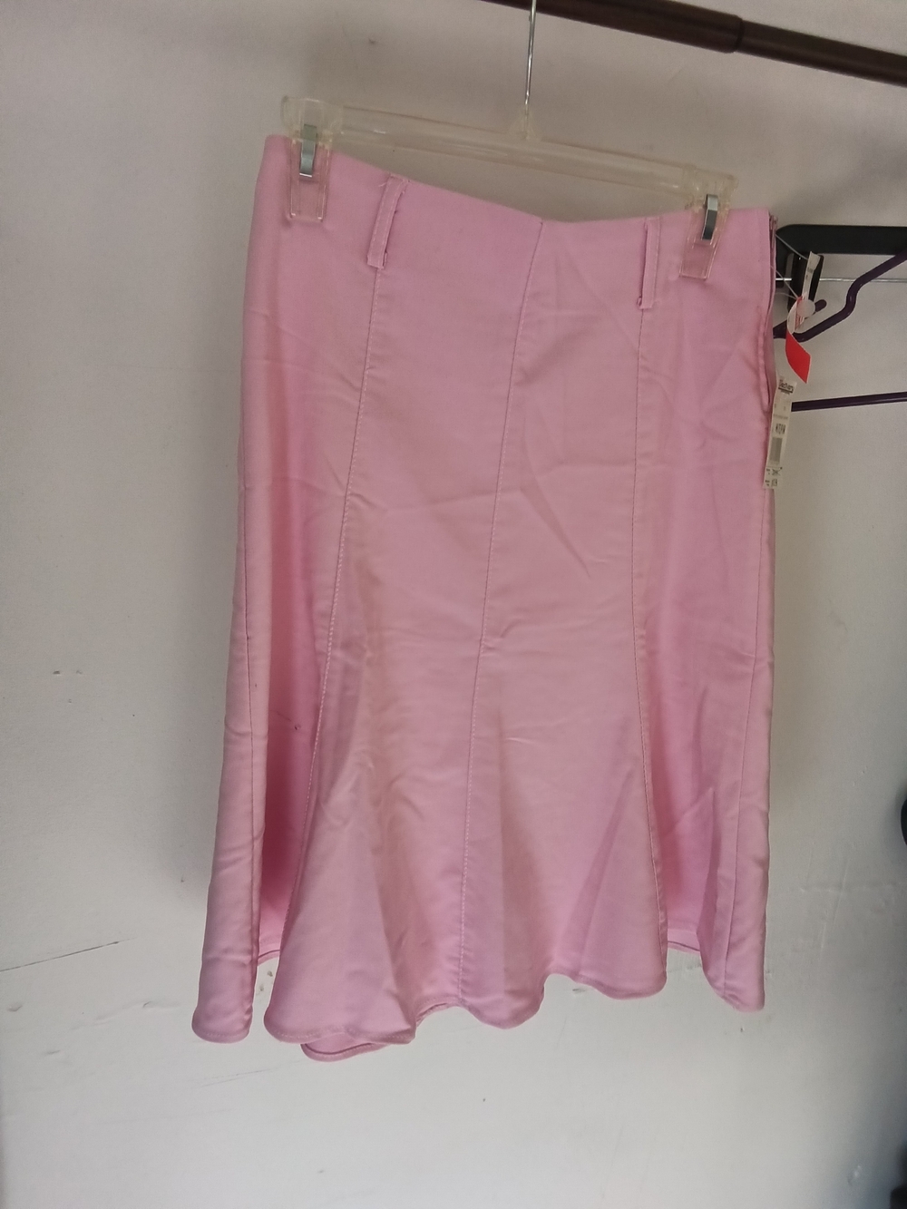 Pink A-Line Midi Skirt